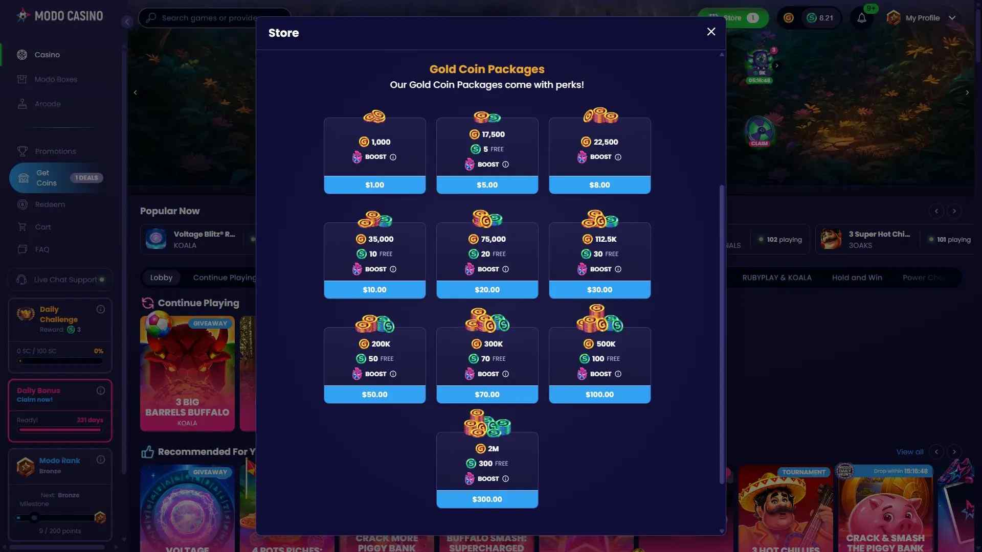 Modo Coin Packages
